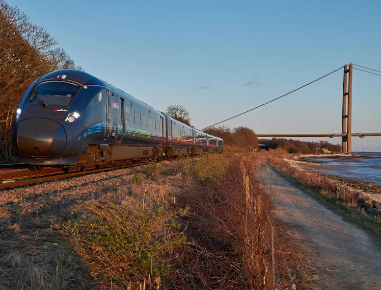 Hull Trains Paragon by Humber Bridge