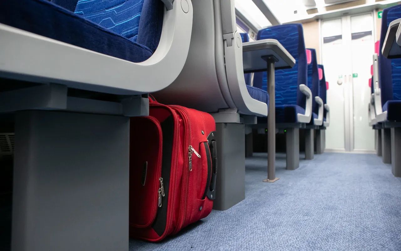 Hull Trains Paragon luggage under seat