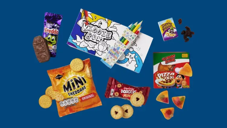 A look inside the Childrens snack box onboard Hull Trains services