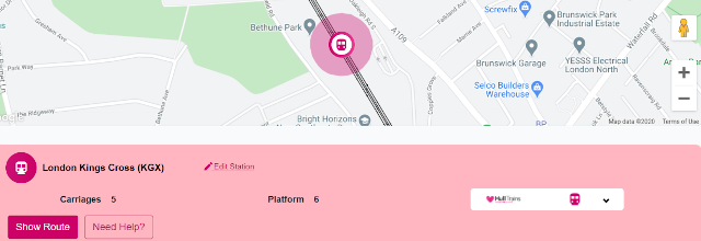 Hull Trains live trains direction and platform