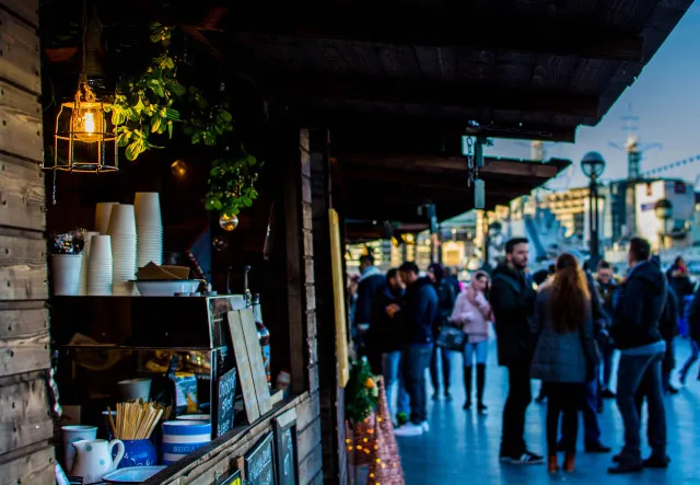 Christmas market stall