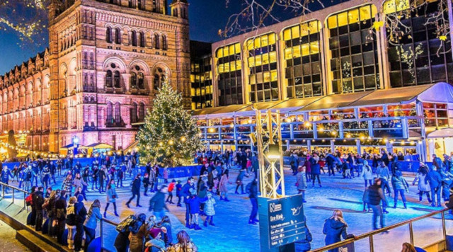 Natural History Museum Ice Skating Rink Christmas