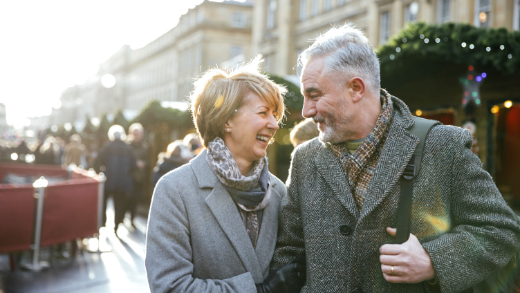 elderly couple Christmas Market