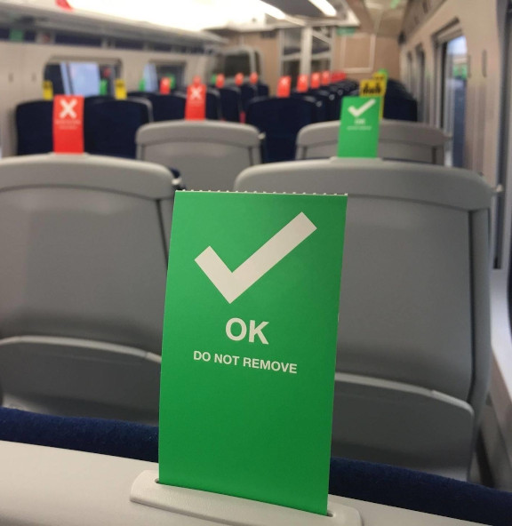 Hull Trains traffic light social distancing