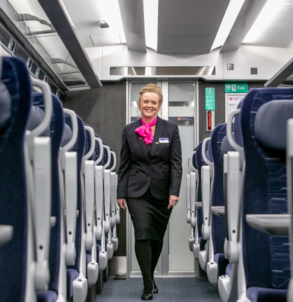 Hull Trains first class carriage interior